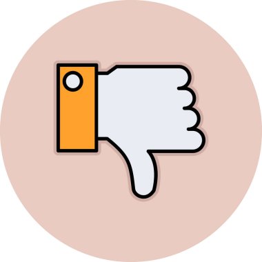 trend biçimi arkaplanındaki başparmak aşağı simgesi