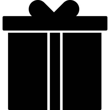 Şimdiki kutu simgesi, vektör illüstrasyonu