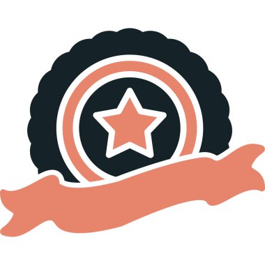 izole yıldızlar ve kurdele tasarımı