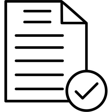 belge simgesini, vektör illüstrasyonunu kontrol et