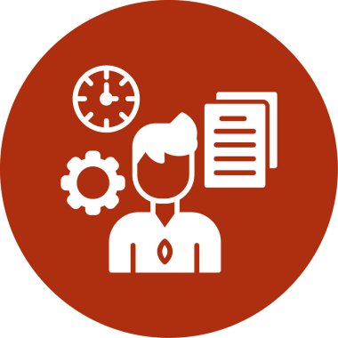 Rozet, belge, vektör, illüstrasyon için iş yönetimi dairesi simgesi