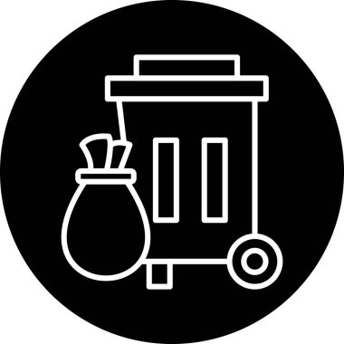 Çöp kutusunun vektör illüstrasyonu