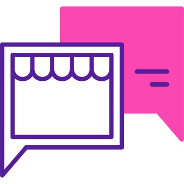 Mesaj var. Web simgesi basit illüstrasyon