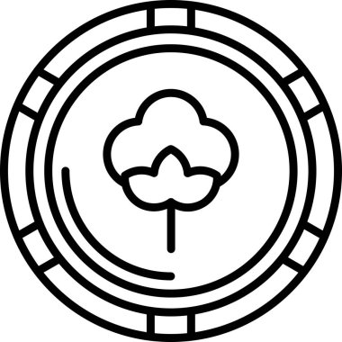 Orman ikonu vektör illüstrasyonu