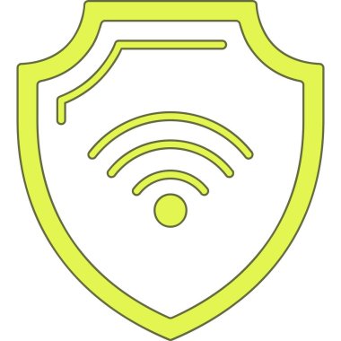 Güvenlik kalkanı simgesi. Web için güvenlik vektör simgelerinin özet çizimi