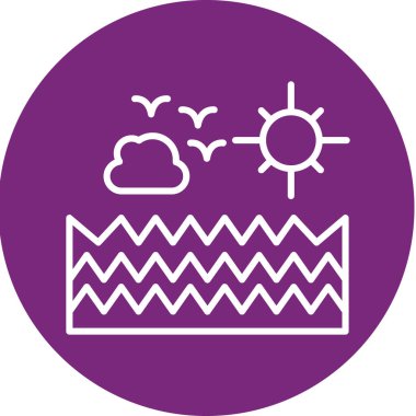 Benzersiz hava tahmini vektör simgesi