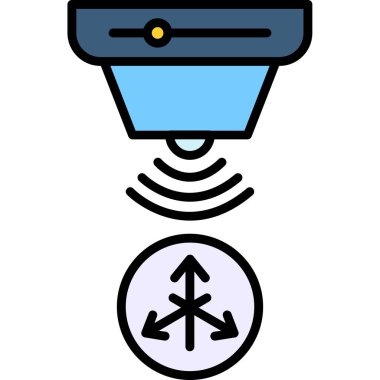 Drone uydu kontrol simgesi - taslak biçimi