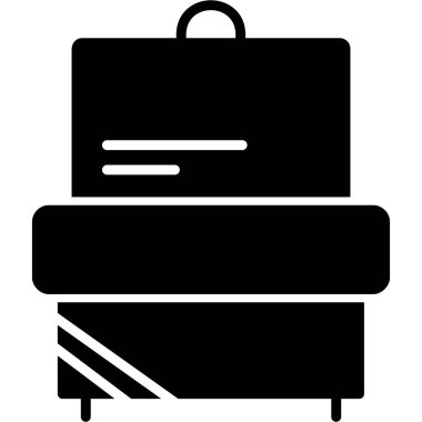 bavul seyahat çanta simgesi ana hat biçiminde