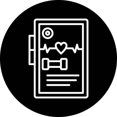 Kalp ikonu vektör illüstrasyonu