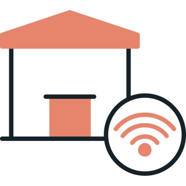 Kablosuz. Web simgesi basit illüstrasyon