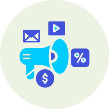 pazarlama promosyonu megafon simgesi - taslak biçimi