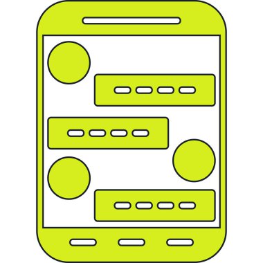 Bir smartphone simge vektör çizim