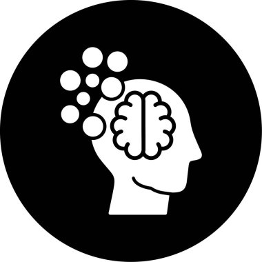 Beyin. Web simgesi basit illüstrasyon