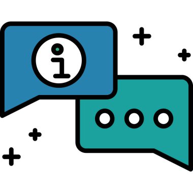 Sohbet baloncukları simge vektör taslağı çizimi