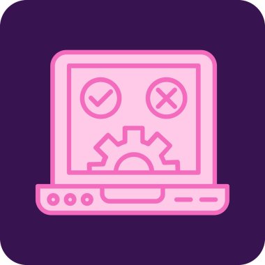 Bilgisayar. Web simgesi basit illüstrasyon