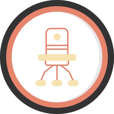 Sandalye. Web simgesi basit illüstrasyon