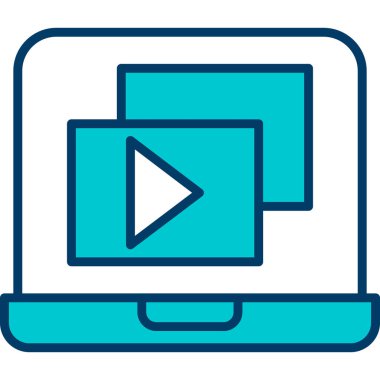 Dizüstü bilgisayar simgesi vektör çizimi