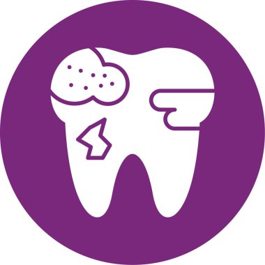 Diş. Web simgesi basit illüstrasyon