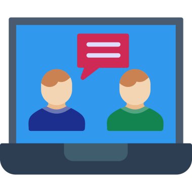 Konuş. Web simgesi basit illüstrasyon