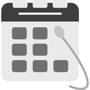 Takvim düz simgesi, vektör illüstrasyonu, takvim