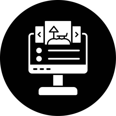 Bilgisayar simgesinin vektör illüstrasyonu