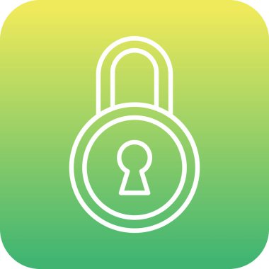 kilit web simgesi, vektör çizim