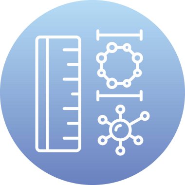 Benzersiz moleküler vektör simgesi
