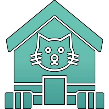 kedi simgesi vektör illüstrasyonu