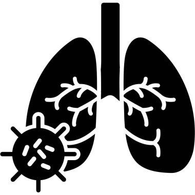 İnsan akciğer simgesi, basit biçim