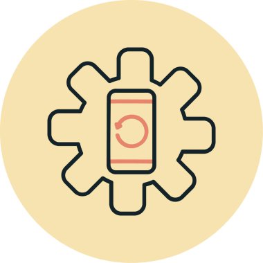 akıllı telefon simgesi vektör illüstrasyonu