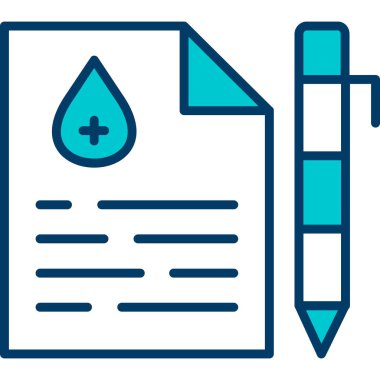 Kan basıncı tıbbi simgesi - ana hatlar biçiminde