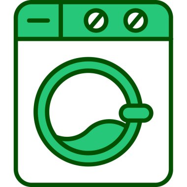 çamaşır makinesi ikon vektör illüstrasyonu