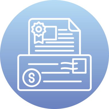 Belge modern simgesinin vektör illüstrasyonu