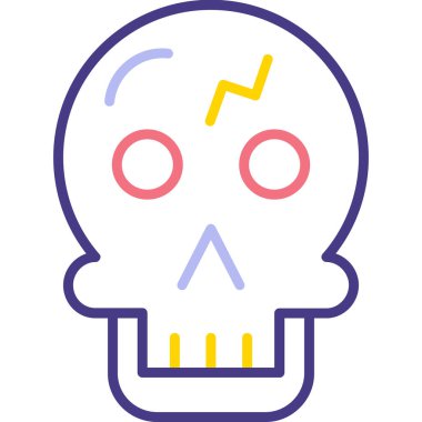 Kafatası. Web simgesi basit illüstrasyon