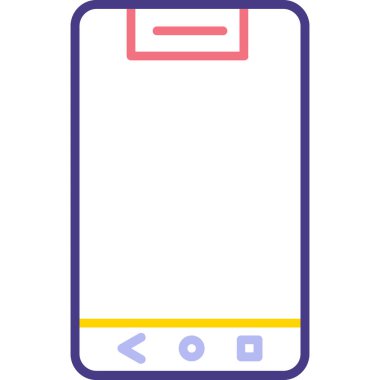 Akıllı telefon. Web simgesi basit illüstrasyon