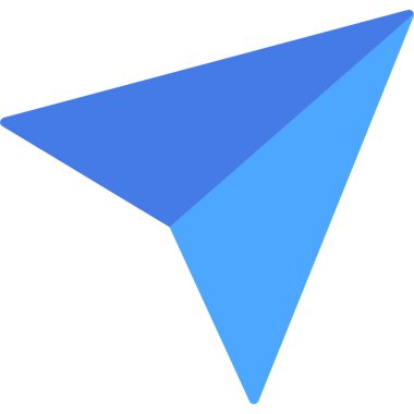 Düz şekilli üçgen ok simgesi