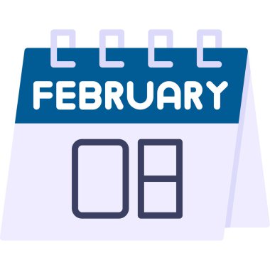 Şubat ayındaki vektör simgesi kolayca değiştirilebilir veya düzenlenebilir