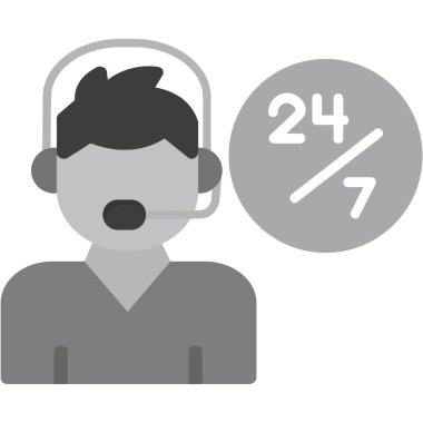 Çağrı merkezi müşteri simgesi, basit biçim