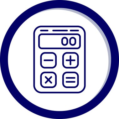 Hesap makinesi. Web simgesi basit illüstrasyon