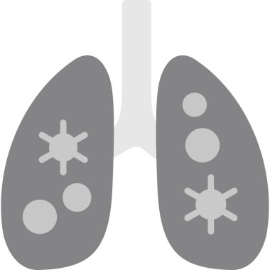 Akciğer organ ikonu. Web için basit organ vektör simgeleri çizimi