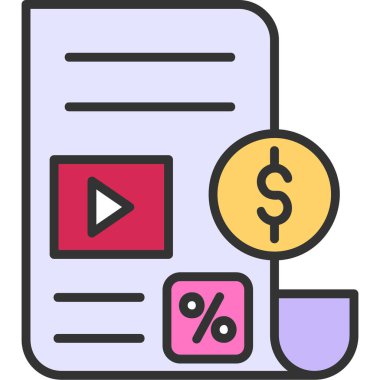 Online pazarlama. Web simgesi vektör illüstrasyonu