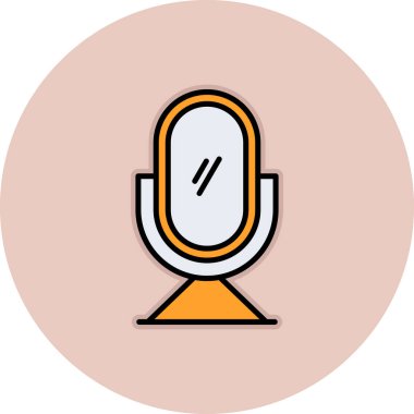 mikrofon simgesi, vektör illüstrasyonu