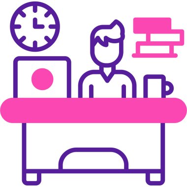 Otel ikonu. Web için basit resepsiyon vektör simgeleri çizimi