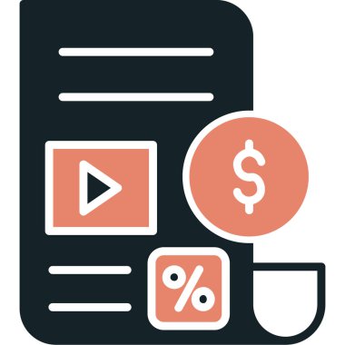 para ve işletme düz vektör simgesi.