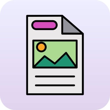 Metin vektör simgesi ile belge