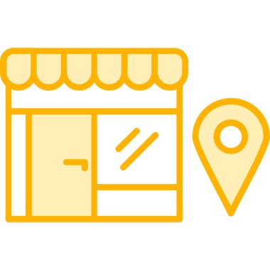 konum atölyesi vektör çizgisi dekoru