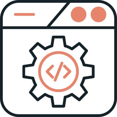 Web geliştirme simgesi, modern vektör tasarımı