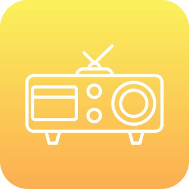 radyo simgesi vektör illüstrasyonu