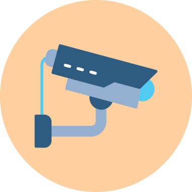 CCTV kamerası, illüstrasyon, beyaz arkaplanda vektör.