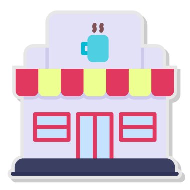 Mağaza. Web simgesi basit illüstrasyon